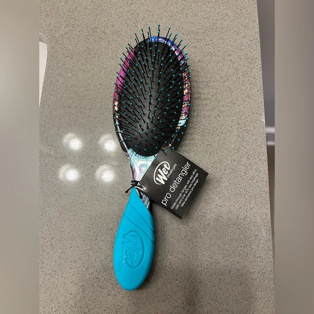 Wet Brush Pro Detangler Brush Teal Multi Color Pain Free Hair Detangling Wet Dry